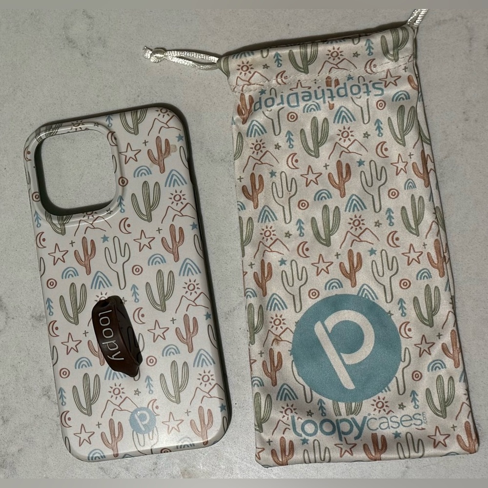 Loopy Case Desert Bliss Phone Case for IPhone 15 Pro Max- Brown and Blue